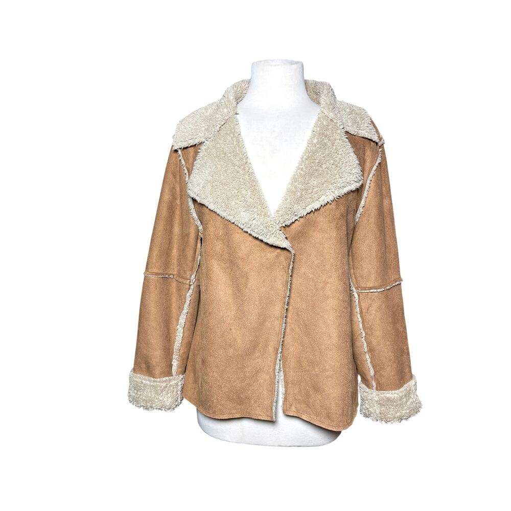 DYLAN Women’s Snap Faux Shearling Snap Front Jacket XL